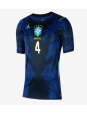 Ženske Nogometnih dresov Brazilija Marquinhos #4 Gostujoči SP 2026 Kratki rokavi Ženske Nogometnih dresov Brazilija Marquinhos #4 Gostujoči SP 2026 Kratki rokavi